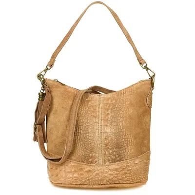 Listonoszka skórzana W13 taupe