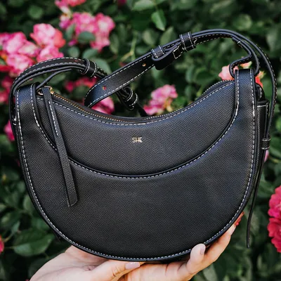 Listonoszka damska crossbody półksiężyc SHE S10 czarna
