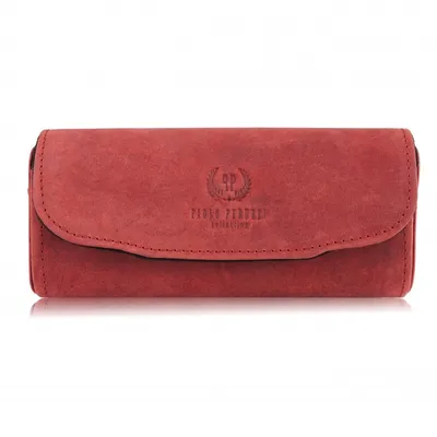 Etui skórzane na okulary PAOLO PERUZZI T-83-HR czerwone vintage