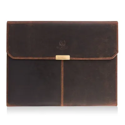 Biwuar skórzany organizer vintage PAOLO PERUZZI T-43-HBR brązowy