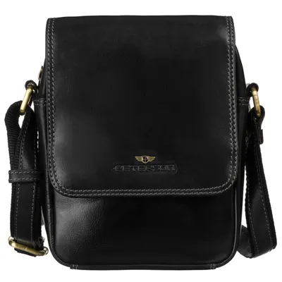 Listonoszka skórzana Peterson PTN TB-708-COM BLACK czarna