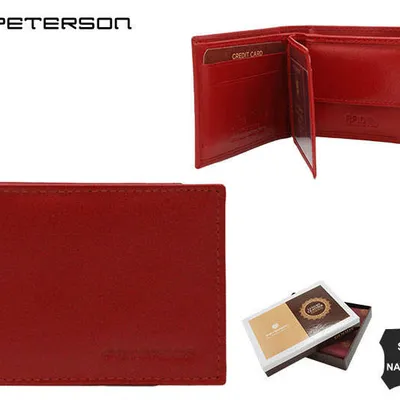 Portfel skórzany Peterson [DH] PTN RD-280-GCL czerwony