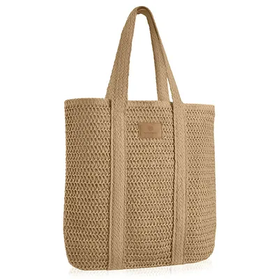 Torba na plażę w stylu boho SOLLY BETLEWSKI bezowy