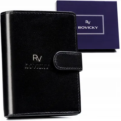 Portfel skórzany Rovicky RV-7680278-5-L-BCA-4 czarny