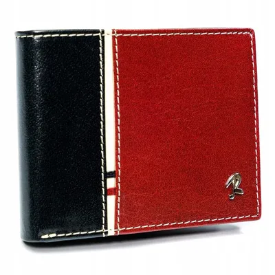 Portfel męski czarno-czerwony Rovicky 323-RBA-D BLACK-RED