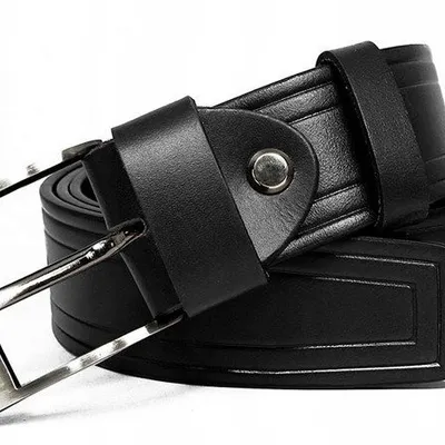 Pasek skórzany Rovicky [D] PRS-05-BGE czarny