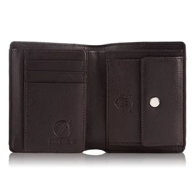 Skórzany Portfel Męski Brødrene G-06L RFID Brązowy