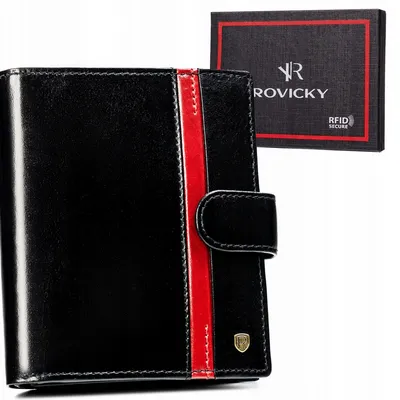 Portfel skórzany Rovicky 22314L-RVTP czarny