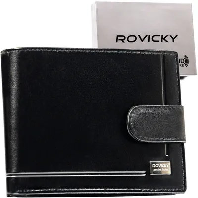 Portfel męski Rovicky CPR-06L-NBAR czarny