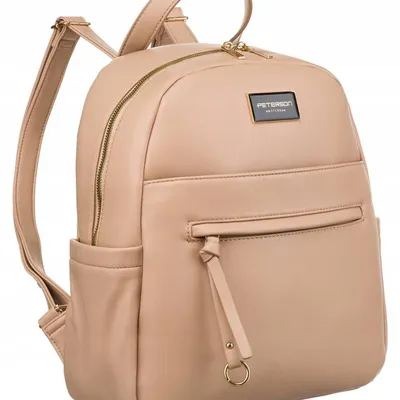 Plecak damski Peterson PTN T39013 c. beżowy