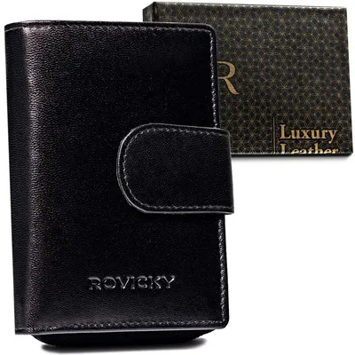 Portfel skórzany Rovicky R-RD-41-GCL Blac czarny