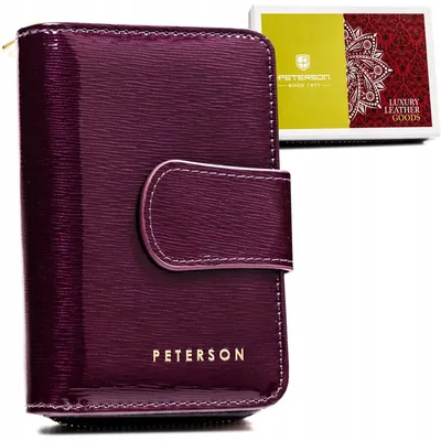 Portfel skórzany Peterson PTN 425214-SH fioletowy