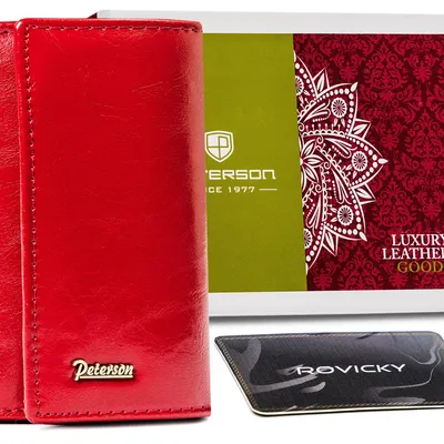 Etui skórzane Peterson PTN PL-6400 czerwony