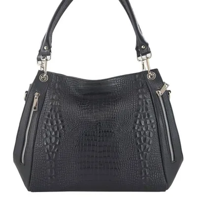 Shopperka skórzana BARBERINI'S czarna 858-1