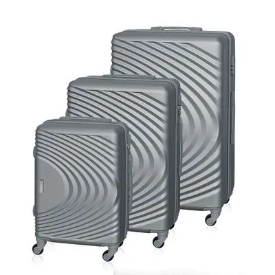 Zestaw walizek BETLEWSKI ZEST BWA-055 srebrny