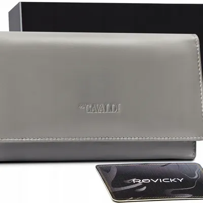 Portfel skórzany Cavaldi RD-23-GCL-0979 szary