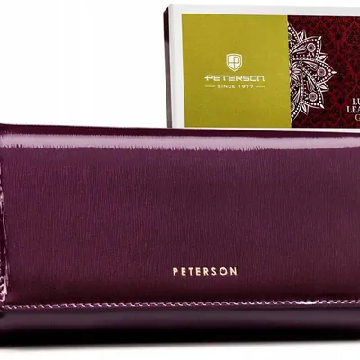 Portfel skórzany Peterson PTN 42100-SH fioletowy