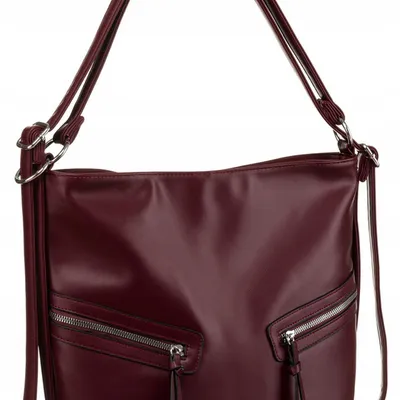 Shopperka damska hobo Rovicky R-073-01 bordowa
