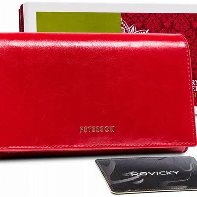 Portfel damski czerwony Peterson PTN PL-411-RED