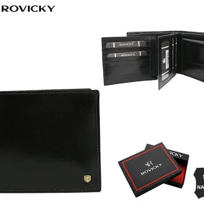 Portfel skórzany Rovicky 22321-VT-RVT czarny