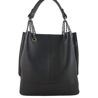 Shopperka skórzana BARBERINI'S czarna 810-1