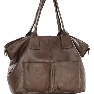 Shopper bag czekoladowy MARCO MAZZINI v169c