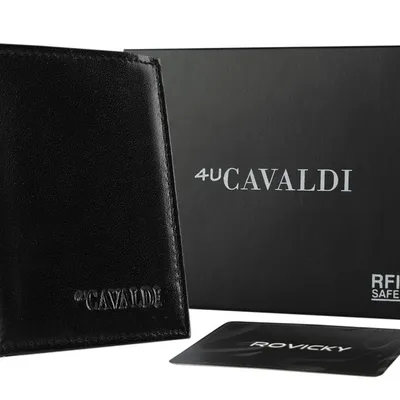 Portfel skórzany Cavaldi czarny 0800-BS-RFID BLACK