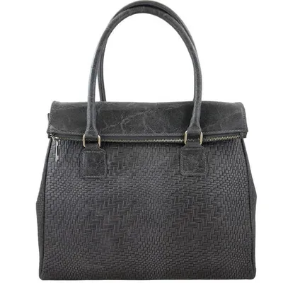 Skórzany tote bag BARBERINI'S c. szary 950-28