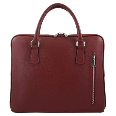 Torba skórzana na laptopa BARBERINI'S czerwona 899-13