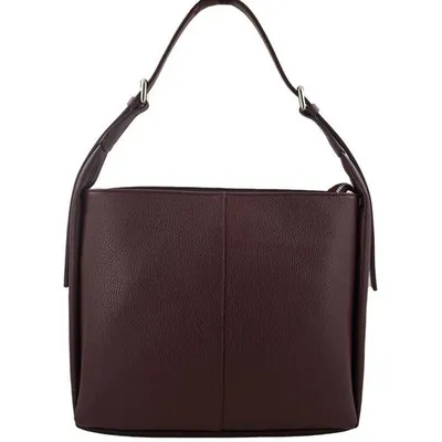 Shopper bag skórzany BARBERINI'S bordowy 915-5