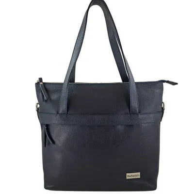 Shopperka skórzana BARBERINI'S granatowa 996-5