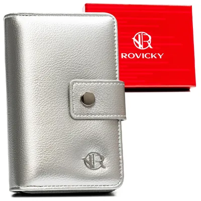 Portfel damski Rovicky R-POR-02-HRH srebrny
