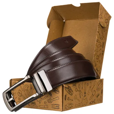Pasek brązowy Peterson PU+skóra 35 mm PTN AB35-105-01-PUL