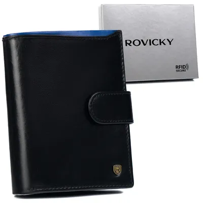 Portfel skórzany Rovicky N4L-RVT-6900 czarny