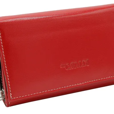 Portfel skórzany 4U Cavaldi RD-21-GCL czerwony
