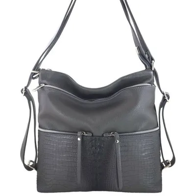 Shopperka plecak 2w1 BARBERINI'S c. szary 867-28