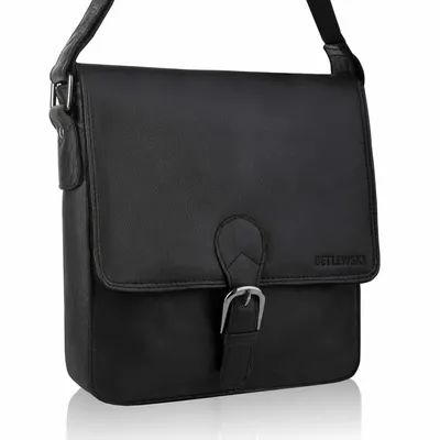 Torba skórzana BETLEWSKI TBS-311 DDDM CZARNY