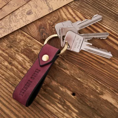 Brelok do kluczy skórzany PAOLO PERUZZI T-87-HCH różowy