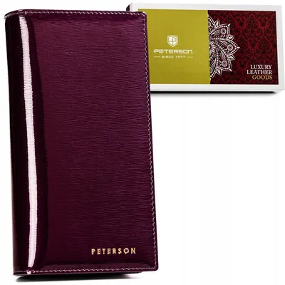 Portfel skórzany Peterson PTN 421431-SH fioletowy