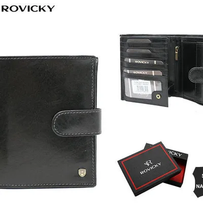 Portfel skórzany Rovicky 22317L-VT-RVT czarny