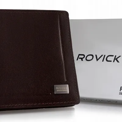 Portfel skórzany Rovicky PC-107-BAR brązowy