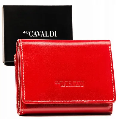Portfel skórzany 4U Cavaldi RD-17-GCL czerwony