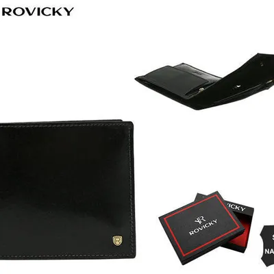 Portfel skórzany Rovicky 22319-VT-RVT czarny