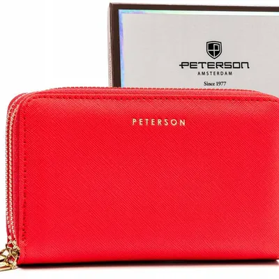 Portfel damski Peterson PTN 007-SAF czerwony