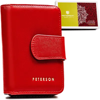 Portfel skórzany Peterson PTN 76115-SGN czerwony
