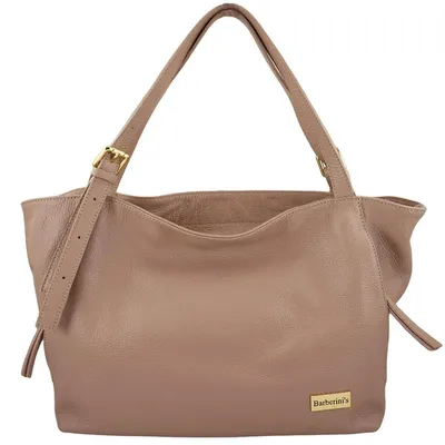 Shopperka skórzana BARBERINI'S pudrowa 987-18
