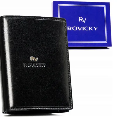 Portfel skórzany Rovicky RV-7680278-BCA czarny