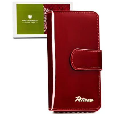 Portfel damski Peterson PTN BC-76116 czerwony