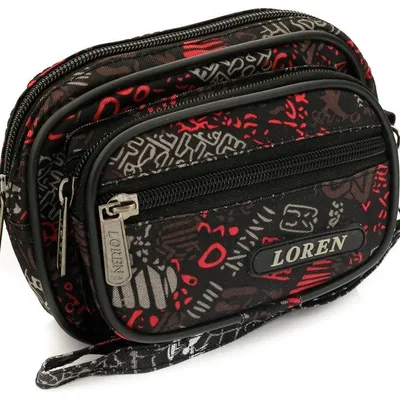 Saszetka na pasek do spodni czarna Loren S02-600D-3