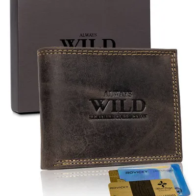 Portfel męski brązowy Always Wild N0035-CHM-8700 BROWN